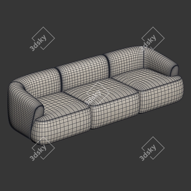 3-Seater Sofia Sofa 3D Model 3D model image 5