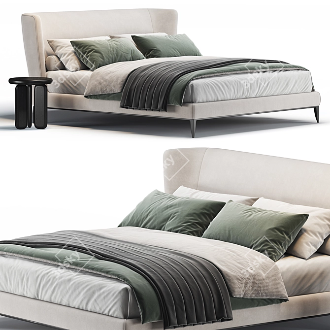 Elegant 2013 Gentleman Night Bed 3D model image 1