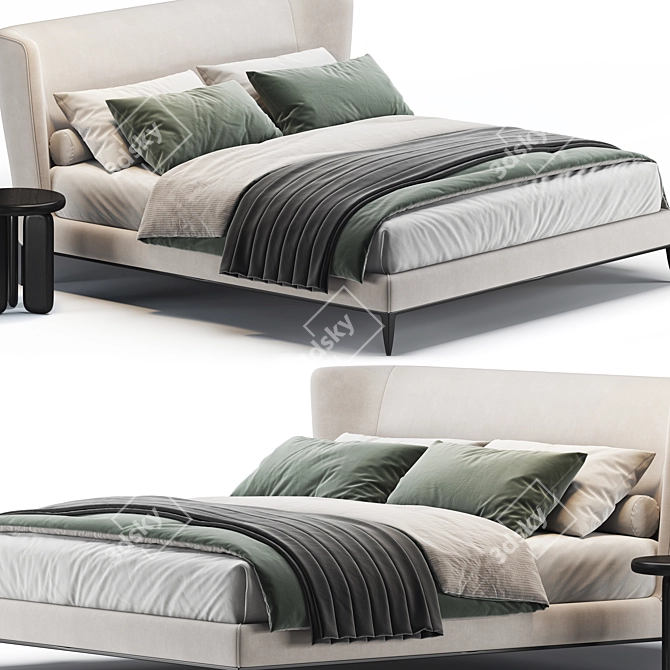 Elegant 2013 Gentleman Night Bed 3D model image 2