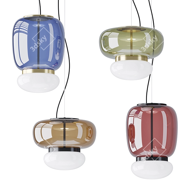 Vistosi Faro Glass Pendant Lamps 3D model image 4