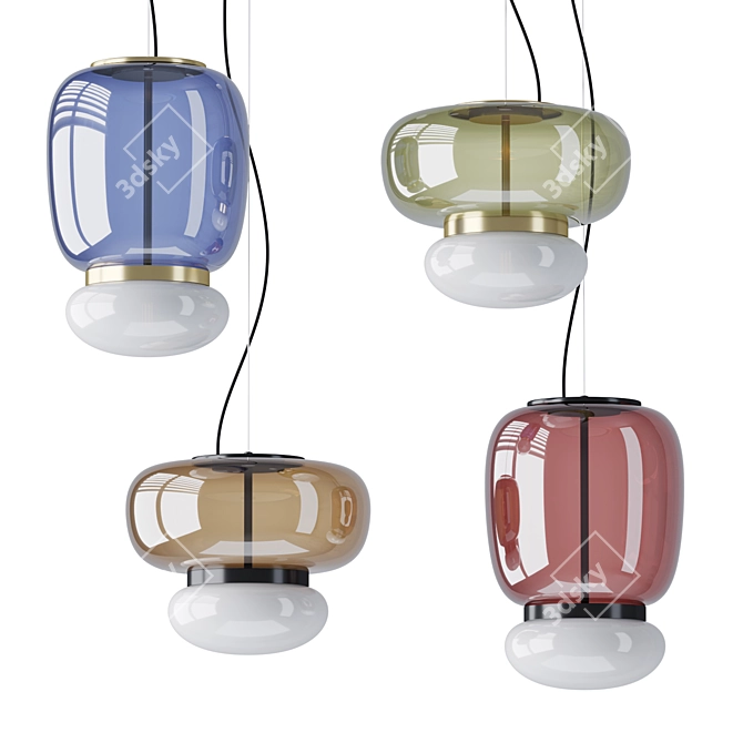 Vistosi Faro Glass Pendant Lamps 3D model image 5