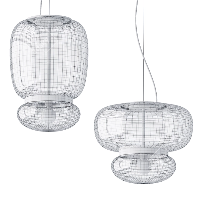 Vistosi Faro Glass Pendant Lamps 3D model image 3