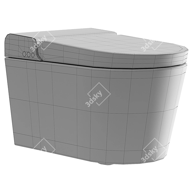 - Hygea Wall-Hung Rimless Toilet 3D model image 3