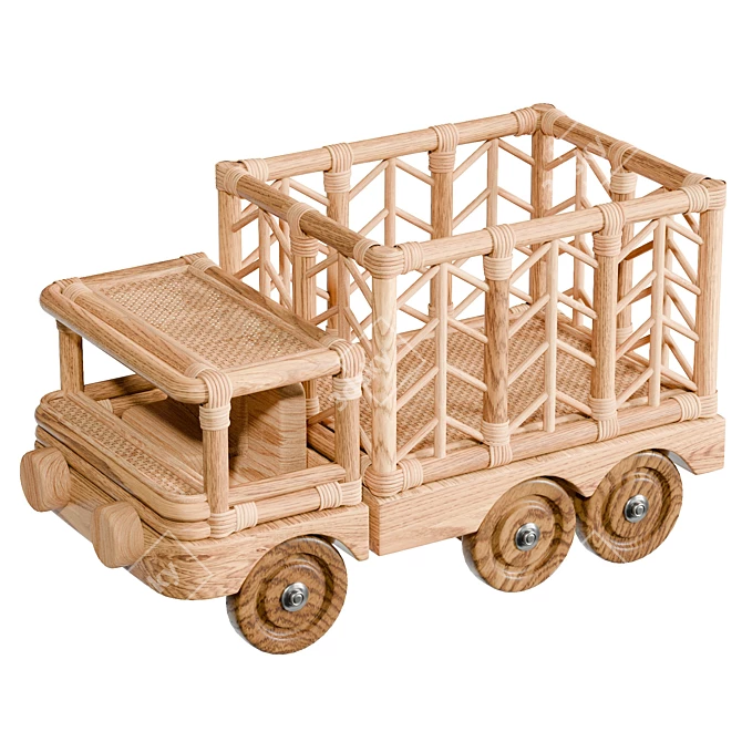 UV Unwrapped Toy Truck Organizer 3D model image 1