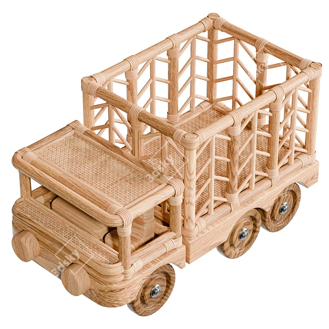 UV Unwrapped Toy Truck Organizer 3D model image 5