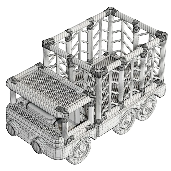 UV Unwrapped Toy Truck Organizer 3D model image 6