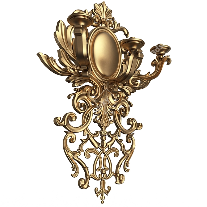 Elegant Classic Chandelier 3D Model 3D model image 2