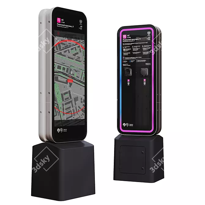 "Energy Moscow Charging Station 3D model image 5