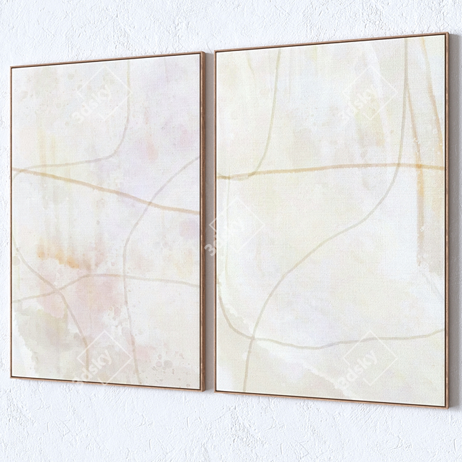 UV-Unwrapped Wall Paintings Set 3D model image 2