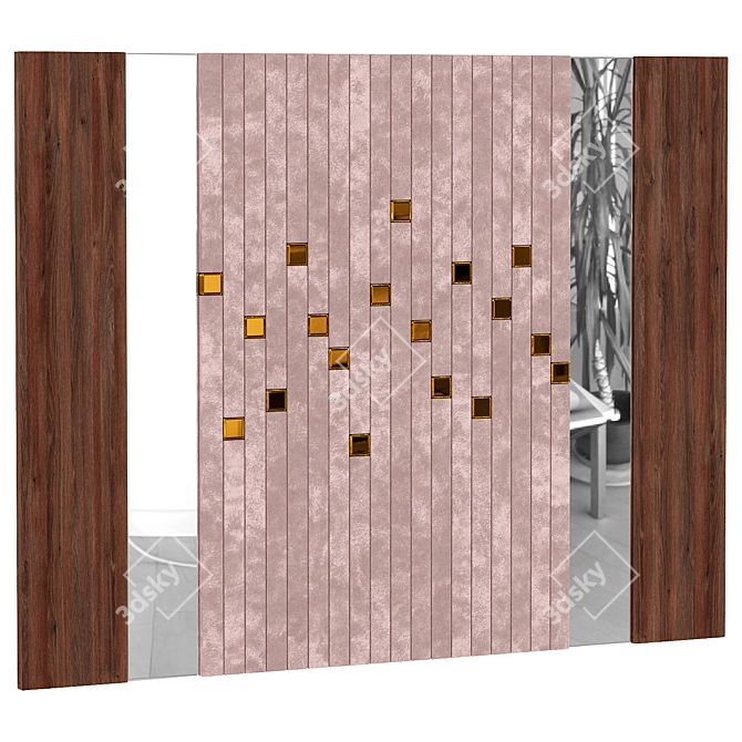 Elegant 3D Wall Panel Decoration 3D model image 1