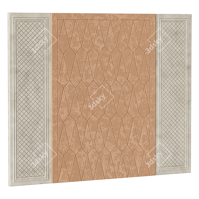 Elegant 3D Wall Panel Design 3D model image 1