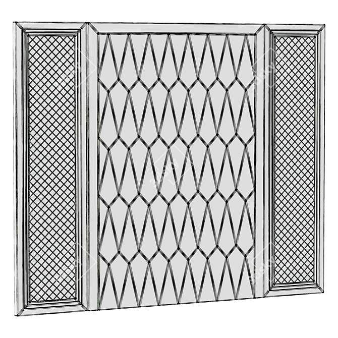 Elegant 3D Wall Panel Design 3D model image 2