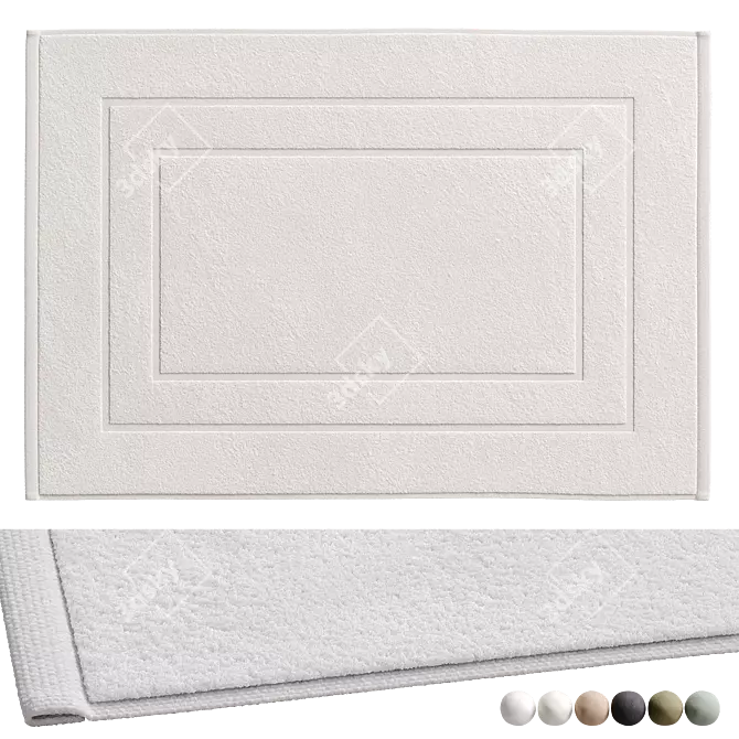 Zara Home Cotton Bath Mat 3D model image 1