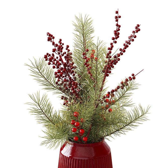 Christmas Bouquet in 3D 3D model image 2