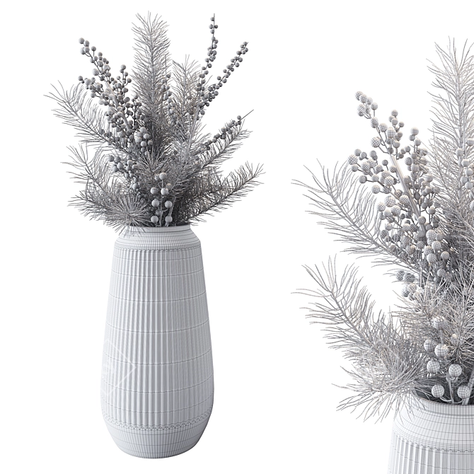 Christmas Bouquet in 3D 3D model image 4