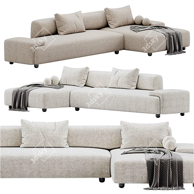 Modern Loveland Sofa in 3Ds Max 3D model image 1