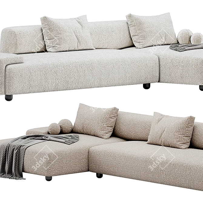 Modern Loveland Sofa in 3Ds Max 3D model image 2