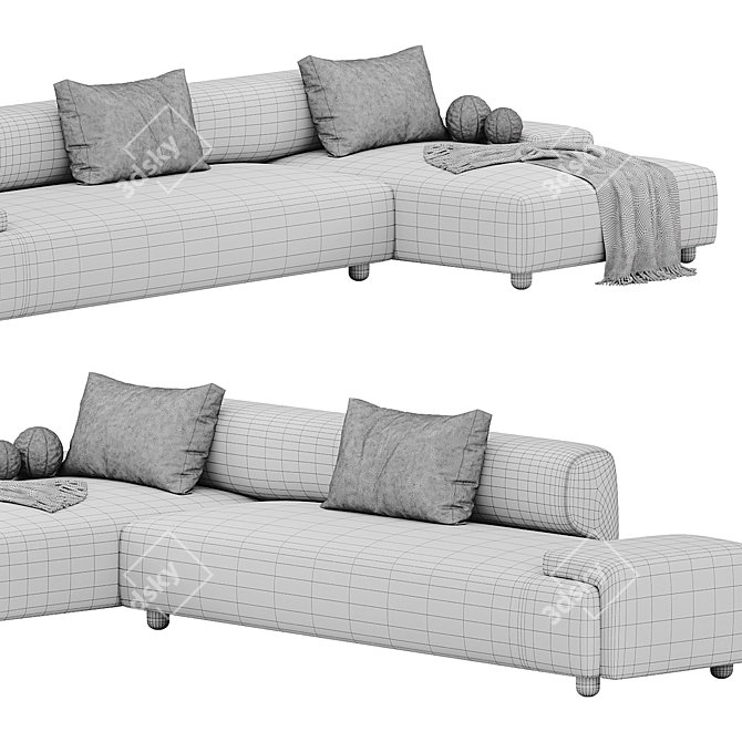 Modern Loveland Sofa in 3Ds Max 3D model image 4