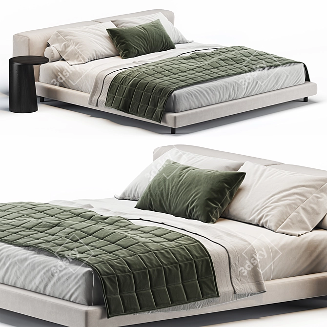 Modern Softwall Bed 2013 Edition 3D model image 1