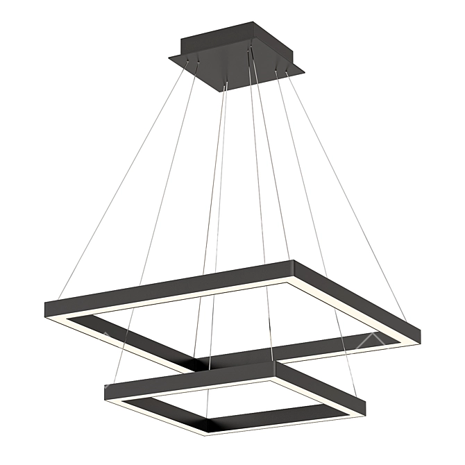  Modern Square LED Luminaire 3D model image 1