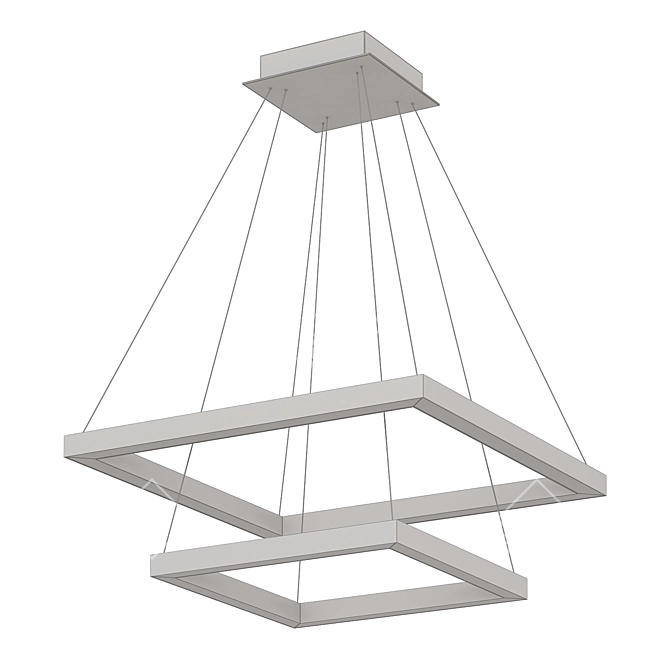  Modern Square LED Luminaire 3D model image 2