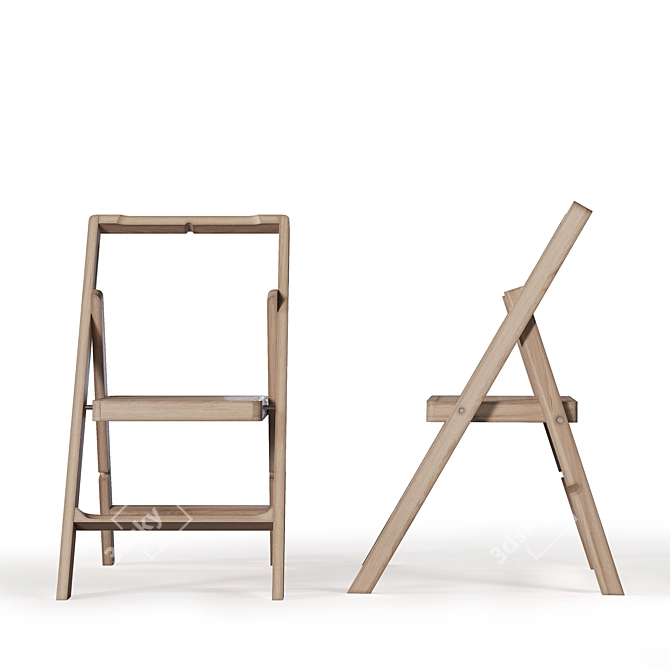 Oak Mini Stepladder by Designhouse 3D model image 2