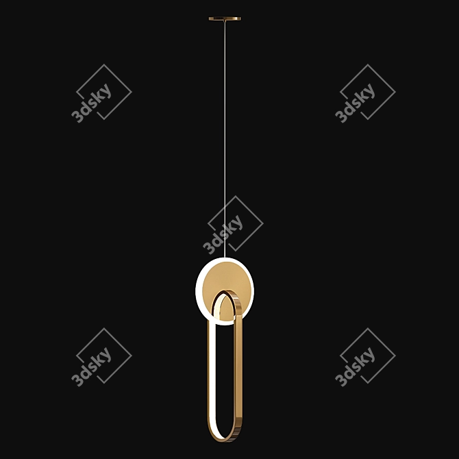 Curly Lamp 2 Suspension Light 3D model image 1