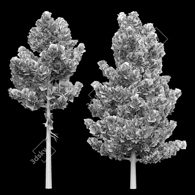 Designer Bush Tree 033 3D model image 2