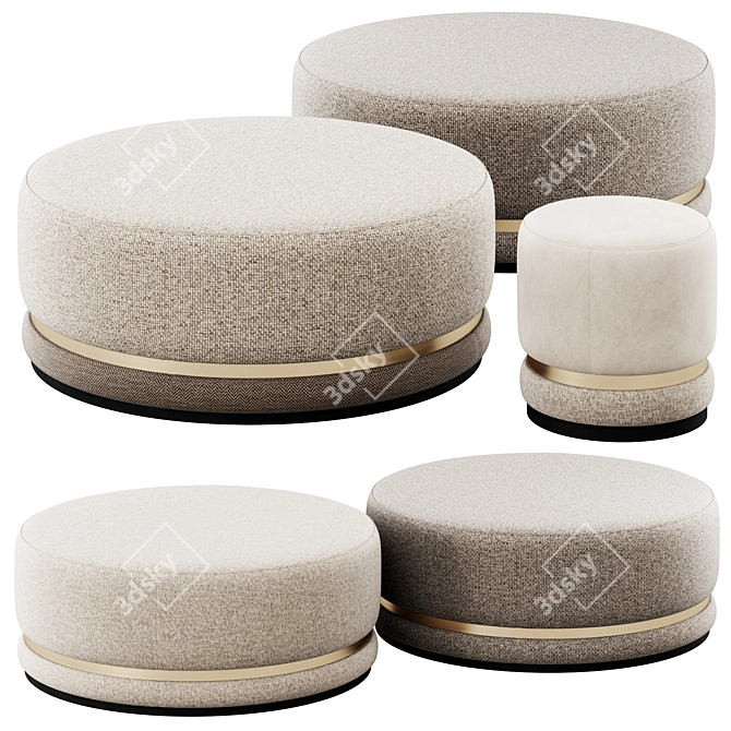 Vincent Ottoman 400mm Contemporary Design 3D model image 1