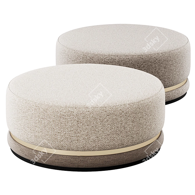 Vincent Ottoman 400mm Contemporary Design 3D model image 3