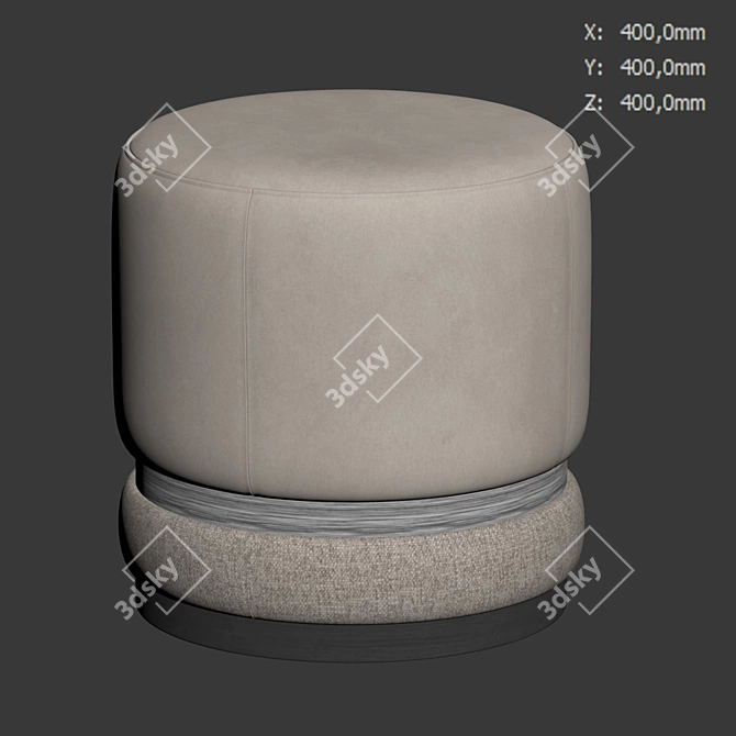 Vincent Ottoman 400mm Contemporary Design 3D model image 6