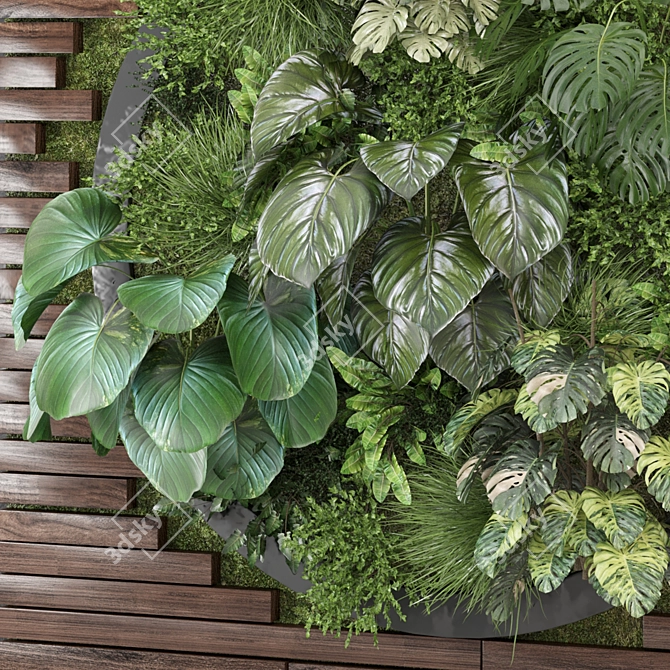 Modern Vertical Garden Set 1139 3D model image 2