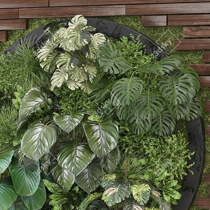 Modern Vertical Garden Set 1139 3D model image 3