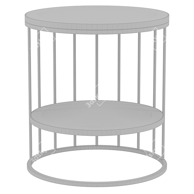 Modern Minimalist Round Coffee Table 3D model image 3