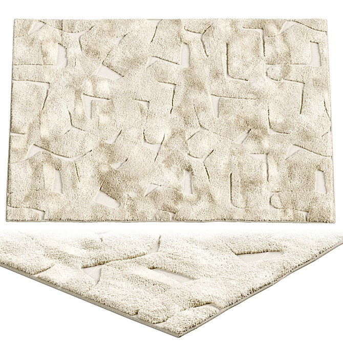 Neutral Tufted Area Rug [8x10] 3D model image 3