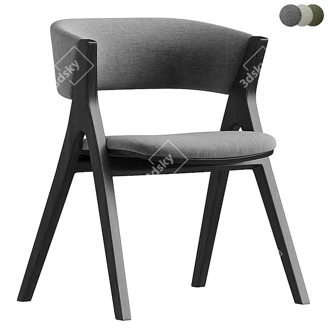 Modern Fabric Chair REMO by Bonaldo 3D model image 1