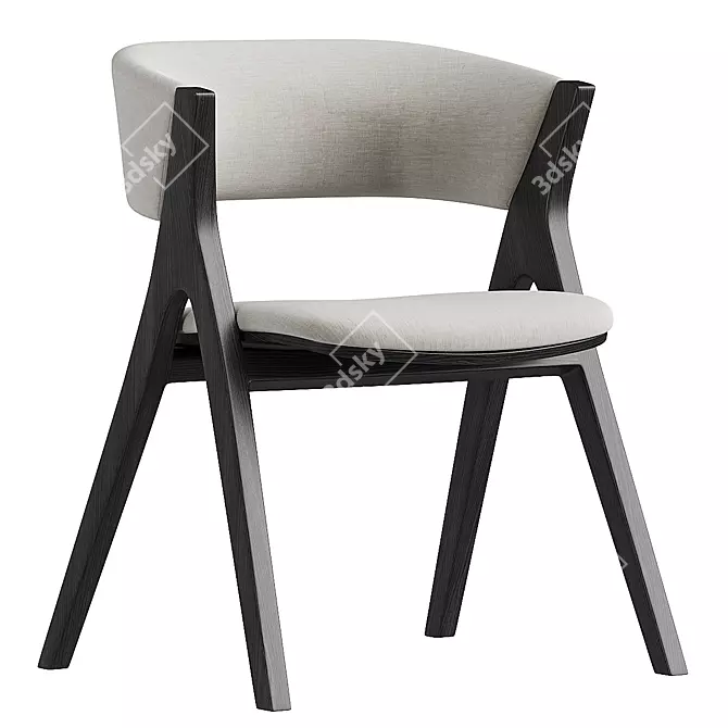 Modern Fabric Chair REMO by Bonaldo 3D model image 3