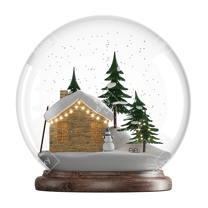 Glistening Snow Globe Model Kit 3D model image 3