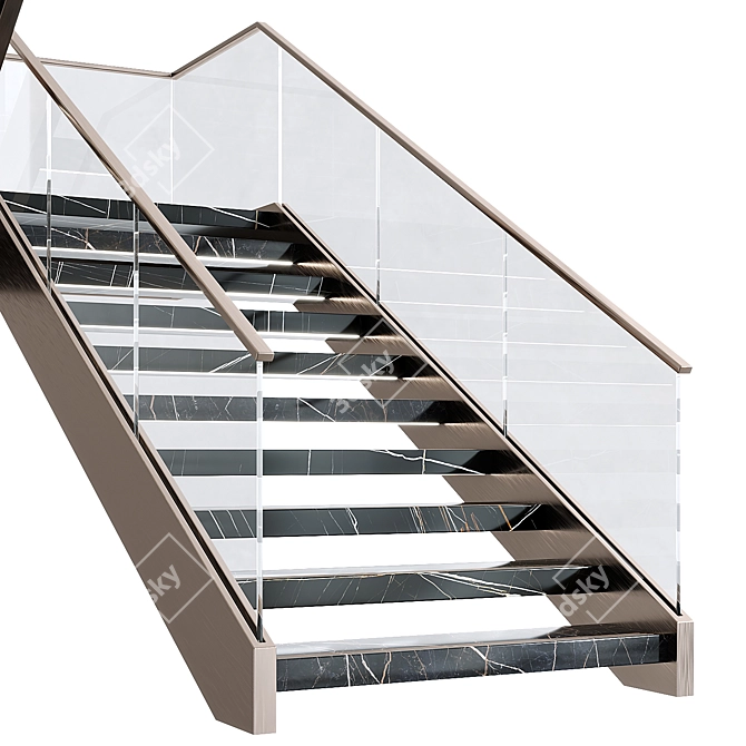 Luxury Staircase 3D Model Modern 3D model image 3