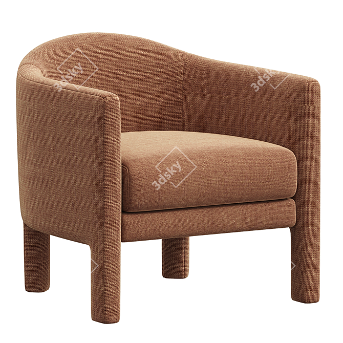 Elegant Isabella Chair West Elm 3D model image 1