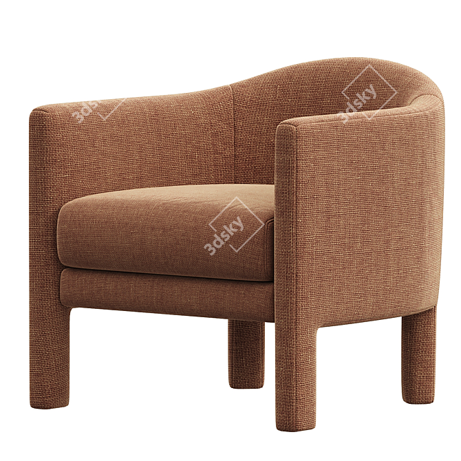 Elegant Isabella Chair West Elm 3D model image 2