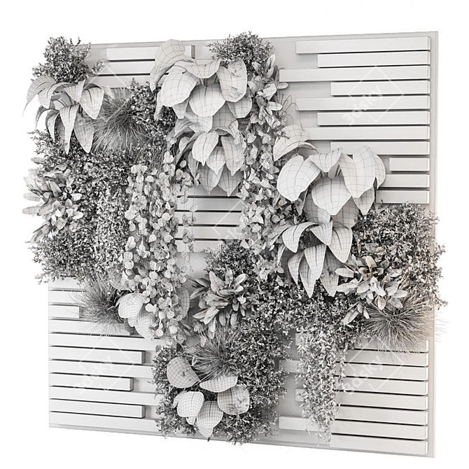 Vertical Wall Garden Set 1141 3D model image 3