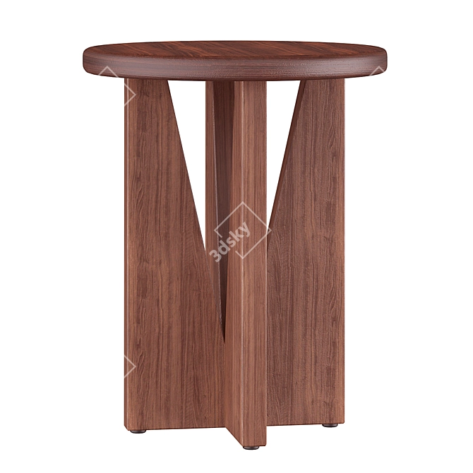 Modern V Side Table Elegance 3D model image 1