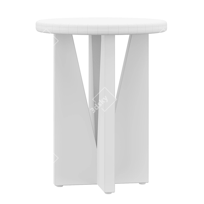 Modern V Side Table Elegance 3D model image 2