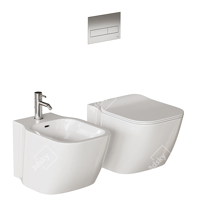 Essence-C Ceramic Bathroom Fixtures 3D model image 3