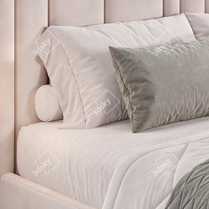 Panoramic Headboard Desire Bed 3D model image 5