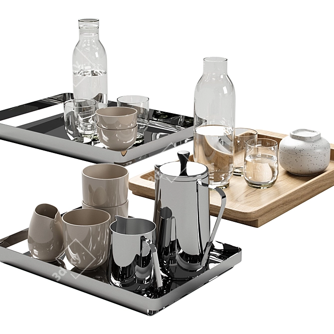 Modern Kitchen Decor Set 17 3D model image 5