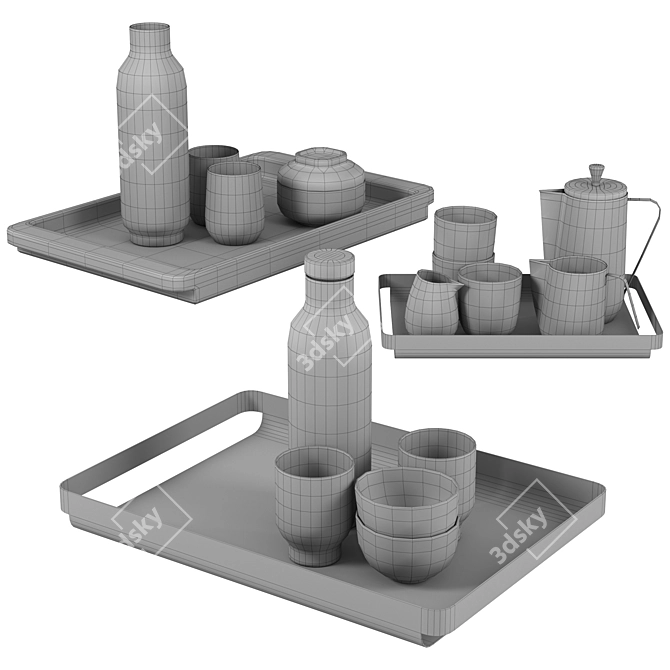 Modern Kitchen Decor Set 17 3D model image 6