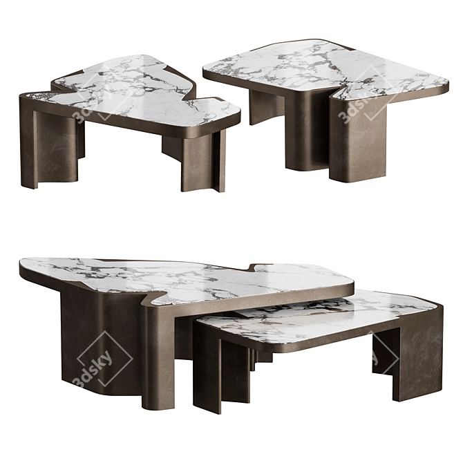 Caldera Coffee Tables by Holly Hunt 3D model image 1