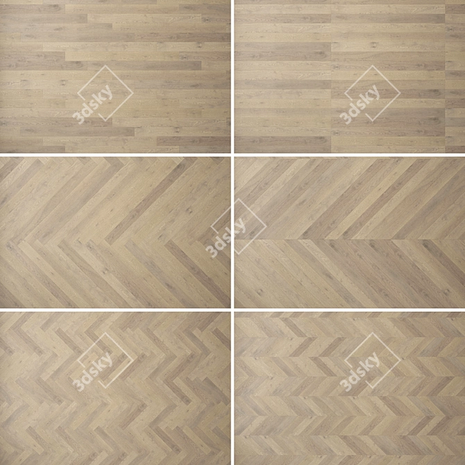 Wood Floor Set, 5 Masonry Styles 3D model image 2